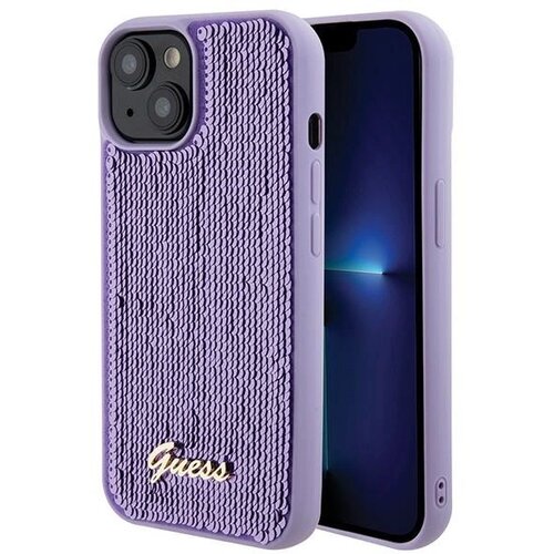 Guess SEQUIN SCRIP METAL CASE OVITEK ZA IPHONE 15 - VIJOLIČEN, (21833947) Cene