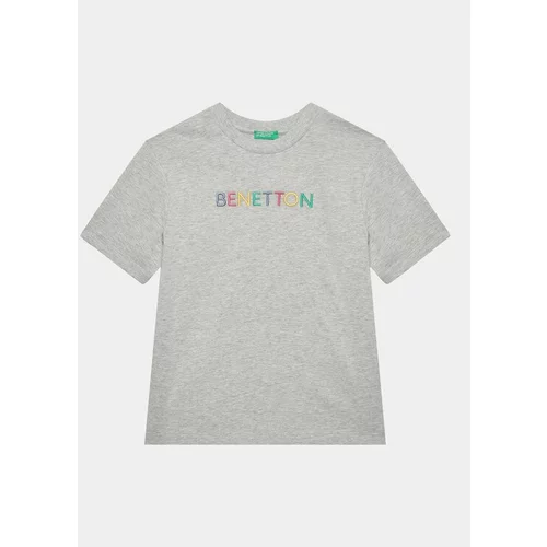 United Colors Of Benetton Majica 3BL0C10DY Siva Regular Fit
