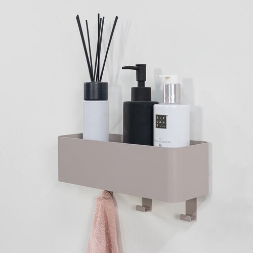 Spinder Design Svetlo siva jeklena stenska kopalni&amp;scaron;ka polica Multi &amp;ndash; Slike