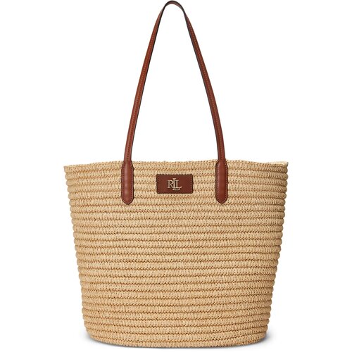 Polo Ralph Lauren Shopper torba &amp;#039;Brie&amp;#039; boja devine dlake (camel) / tamno smeđa / bijela Slike