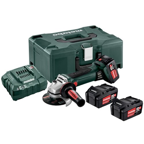 Metabo akumulatorska ugaona brusilica sa 3 baterije w 18 ltx 125 quick set Slike