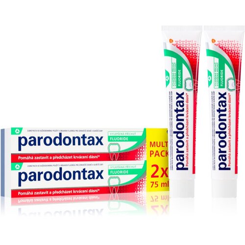 Parodontax Fluoride pasta za zube protiv krvarenja zubnog mesa 2x75 ml Slike