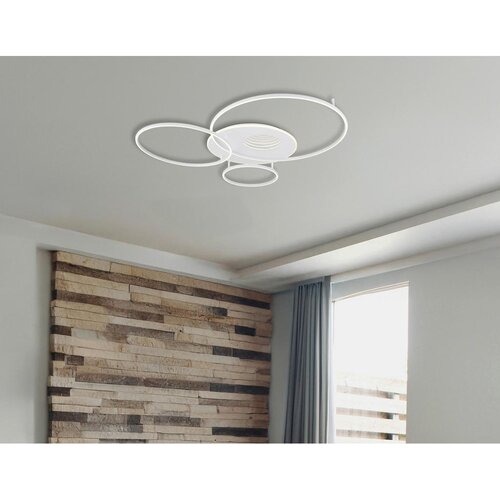 Globo 48466-70W-LED prigu&amp;scaron;iva plafonska svetiljka INVERTINA 70W/230V 105x26,5 cm srebrna + daljinski upravljač Slike
