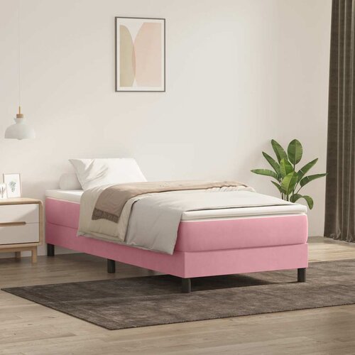 Box spring krevet s madracem ružičasti 80 x 220 cm bar&scaron;unasti Cijene