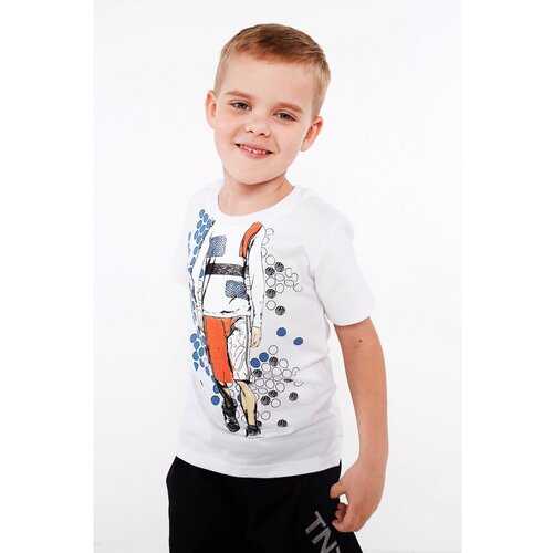 Fasardi Boys&amp;#039; white T-shirt with an application Slike