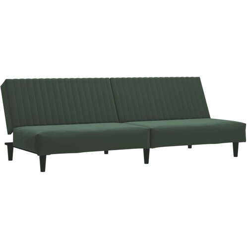 Maison Chic kavč - Sofa - Kanape dvosed z ležiščem temno zelen žamet, (21726696) Cene