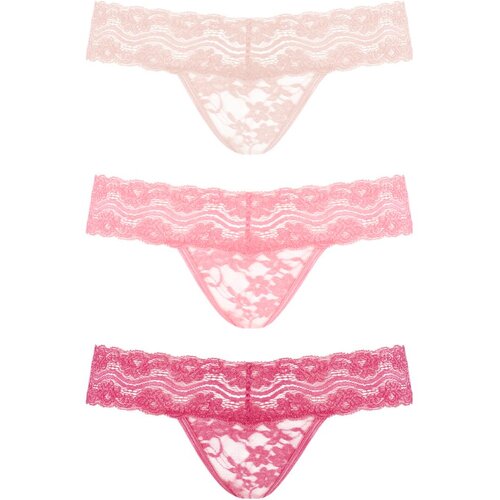 Underneath 3-delni set tangic roza Cene