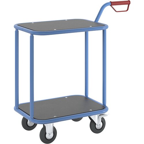 Eurokraft pro transportni voziček kompakt, nosilnost 200 kg, 2 nakladalni povr&amp;scaron;ini, dx&amp;scaron; 600 x 450 mm Slike