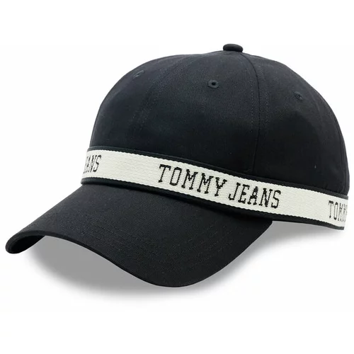 Tommy Jeans Kapa s šiltom City Girl AW0AW14995 Črna