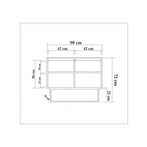 Hanah home Zuri komoda s ladicama, smeđa Slike