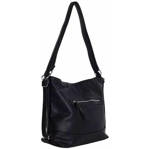 Fashion Hunters Black bag, backpack 2in1 made of ecological leather