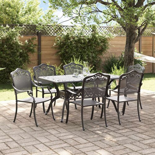  Set od 4 Crna Lijevani aluminij 150x90x72 cm Dekorativni umetci Cijene