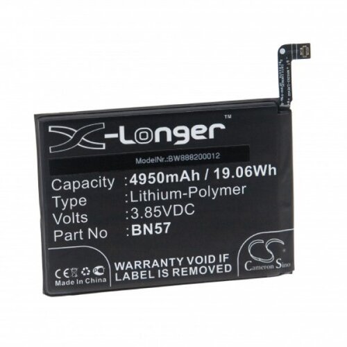 VHBW Baterija za Xiaomi Poco M3 / Redmi Note 9 4G, 5700 mAh Slike