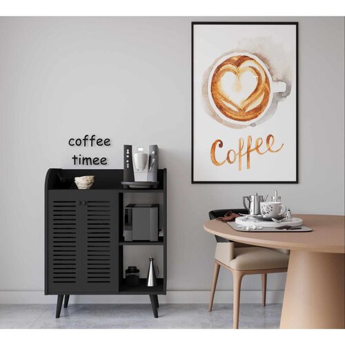 Hanah home komoda za kafe kutak Magnetar, 90 cm, crna Slike