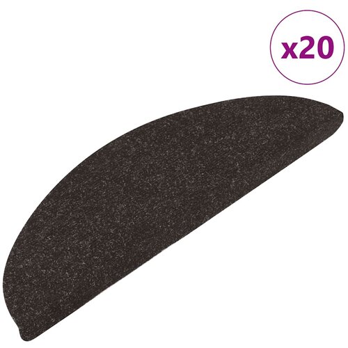 VidaXL Samoljepljivi otirači za stepenice 20 kom crni 56 x 17 x 3 cm Slike