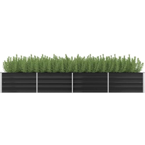 VidaXL Visoka greda antracitna 320x80x45 cm pocinkano jeklo, (20618625) Slike