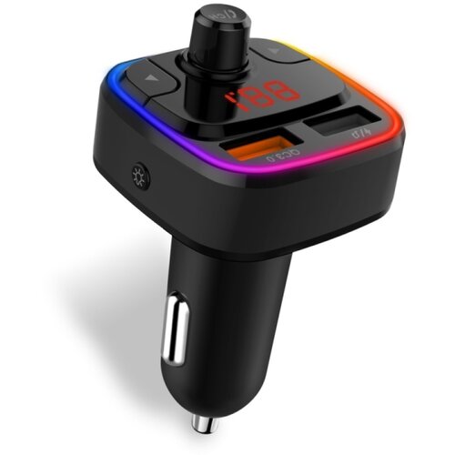 Connect IT CCC-9090-BK - led rgb fm predajnik za automobil sa handsfree funkcijom, crna Slike