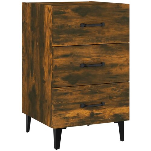 Maison Chic Nočna omarica - Nočna miza dimljeni hrast 40x40x66 cm inženirski les, (21687607) Slike