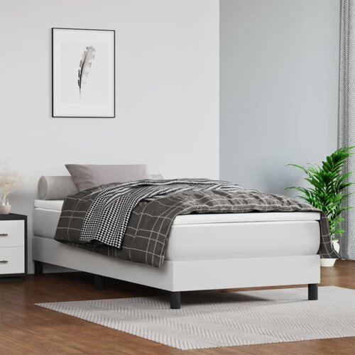  Madrac s džepičastim oprugama srednje tvrdoće bijeli 120x190x20 cm umjetne kože Cene