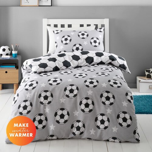 Catherine Lansfield Flanelna otro&amp;scaron;ka posteljnina za otro&amp;scaron;ko posteljico 120x150 cm Football Stars &amp;ndash; Slike