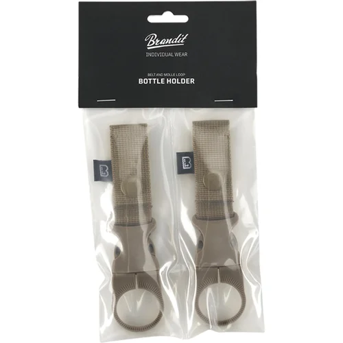 Brandit Belt and Molle Loop Bottle Holder 2 Pack camel