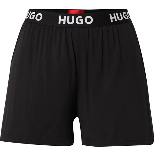 Hugo Pidžama hlače crna / bijela
