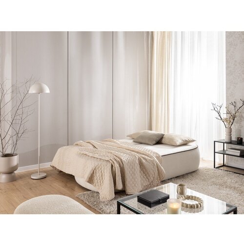 Ropez Smeđa/krem bar&amp;scaron;unasti sklopiva/s prostorom za odlaganje sofa 210 cm Saga &amp;ndash; Slike