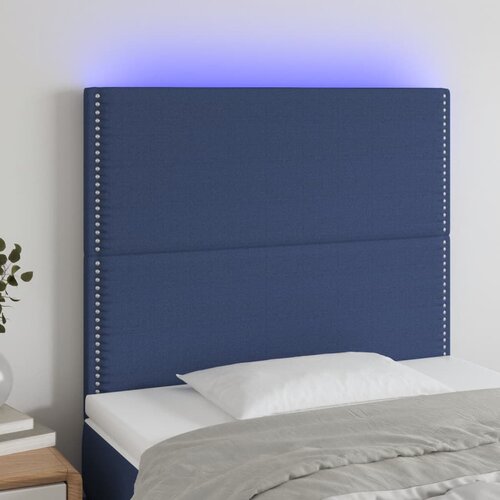  LED uzglavlje plavo 100x5x118/128 cm od tkanine Cene