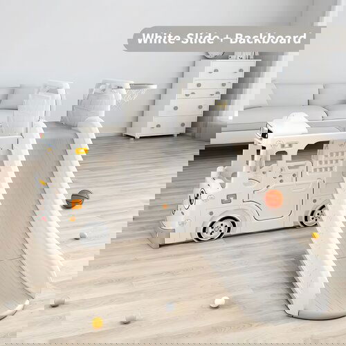 Premium Stil Dečiji beli vozić sa toboganom/ košem i ostavom za igračke Cene