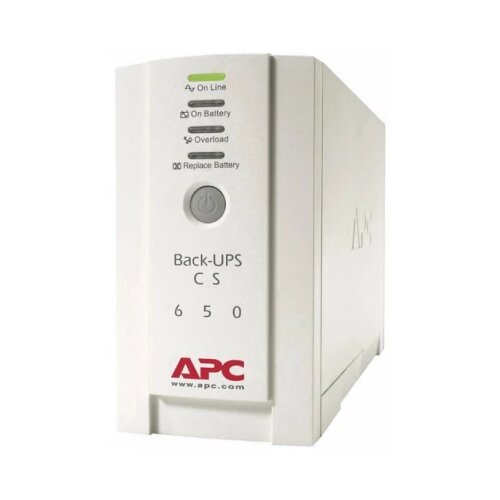 APC back-ups 650VA, standby, tower, 650VA/400W, 230V, avr, 4x iec C13 (3x full + 1x surge), battery 9Ah (RBC17), line protection RJ-45 phone/fax/modem/dsl Slike