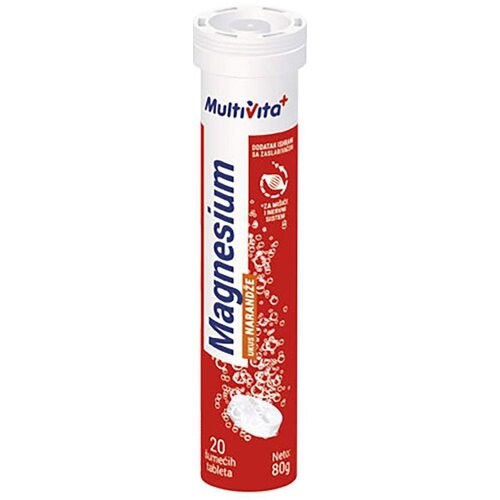 Multivita Šumeće tablete magnezium narandža 80g Cene
