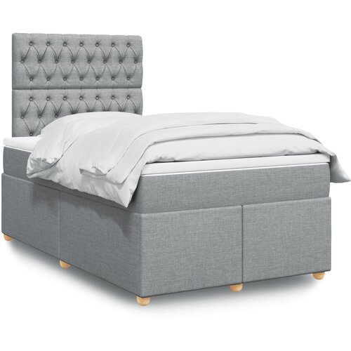 vidaXL Krevet s oprugama i madracem svjetlosivi 120x190 cm od tkanine Cijene