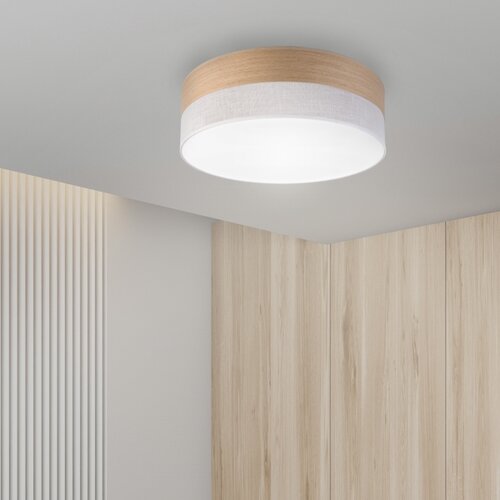  LED plafonsko svetlo SIRJA WOOD LED/36W/230V prečnik 45 cm bela/hrast Slike