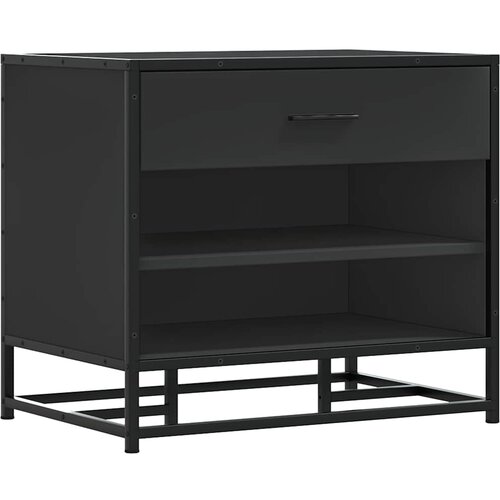 Maison Chic Klop za čevlje - Sedež za čevlje črna 60x40x53,5 cm inženirski les in kovina, (21778065) Cene