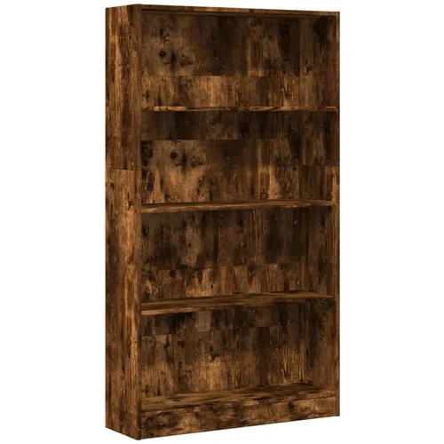 MAISON CHIC Knjižna omara - Knjižni regal dimljeni hrast 80x24x143 cm inženirski les, (21725921)