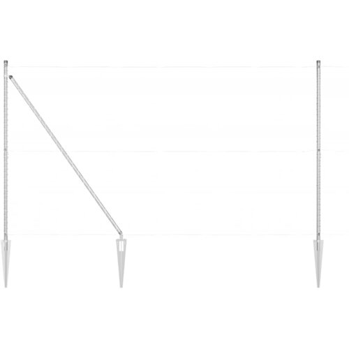 vidaXL Ograjni stebri 7 pcs srebrna &Oslash;32mm 180 cm Pocinkano jeklo, (5000095087) Cene