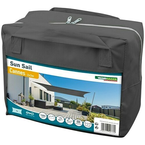 Windhager Za&amp;scaron;tita od sunca, jedro Cannes (D x &amp;Scaron;: 2 x 3 m, Antracit, Pravokutno) Slike
