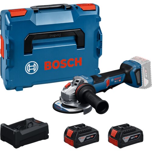 Bosch Akumulatorski kotni brusilnik GWS18V-11PS (2&amp;times;5Ah) + L-Boxx (06019N4302) Slike
