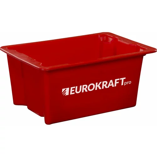 eurokraft pro Zasučna posoda za zlaganje iz polipropilena, primernega za živila, prostornina 6 l, DE 4 kosi, stene in dno zaprti, rdeča