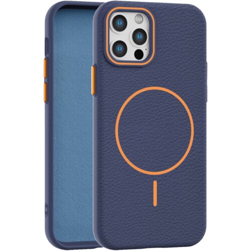 leather grip magsafe maska za iphone 12 pro max - plava Cene
