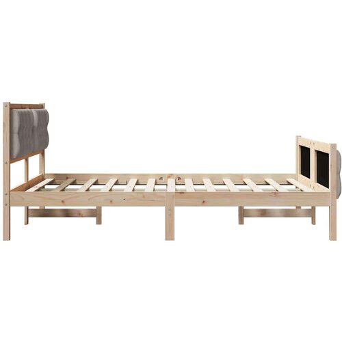  Okvir za krevet Sivo-smeđa 150 x 200 cm tkanina Slike