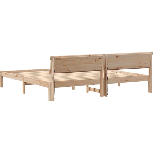  Krevetna konstrukcija Smeđa 180 cm x 200 cm Masivna borovina Slike