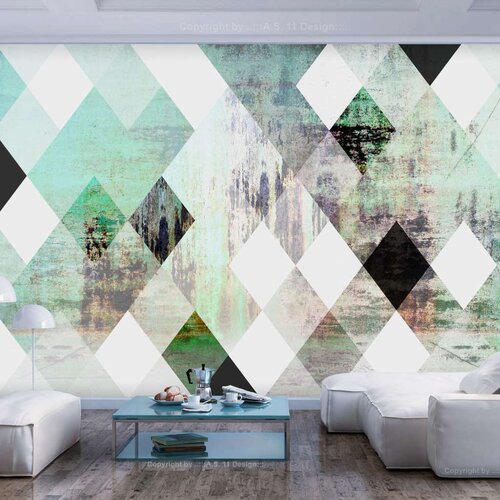  Tapeta - Rhombic Chessboard (Green) 250x175 Cijene