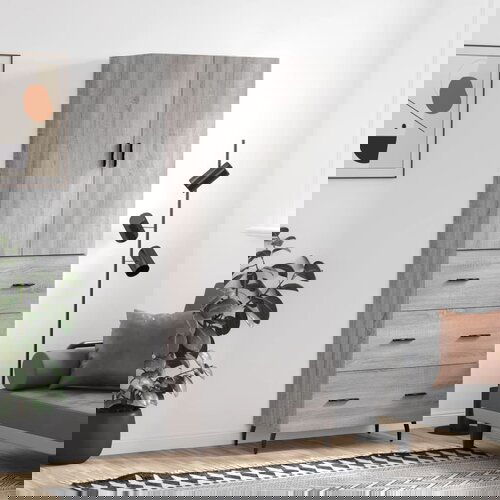 vidaXL Visoka komoda siva sonome 69 5x34x180 cm od konstruiranog drva Cijene