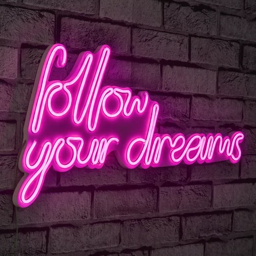 WALLXPERT Follow Your Dreams - Pink okrasna razsvetljava, (20813364)
