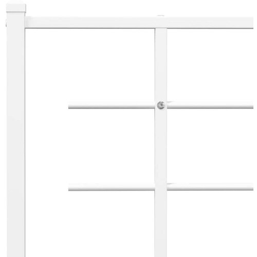 VidaXL Metalni okvir kreveta uzglavlje i podnožje bijeli 193x203 cm Slike