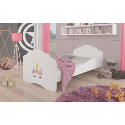 ADRK Otro�ka postelja CASIMO MERMAID z vzmetnico 140x70 cm - BELA Cene