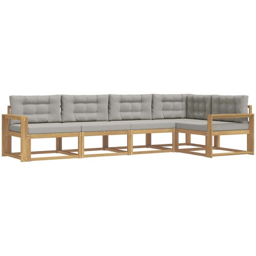 vidaXL Zunanja garnitura za sedenje 4 pcs Bela in svetlo siva, (5000281958) Cene