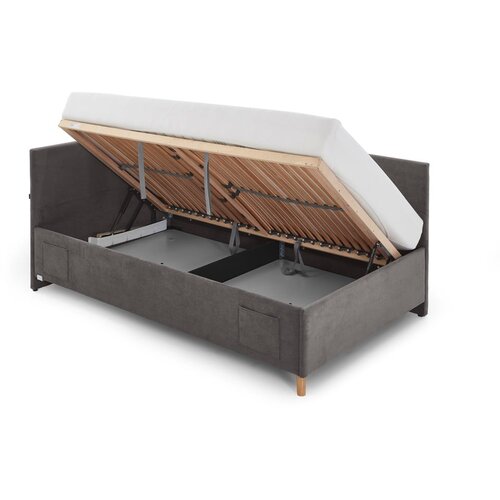 Meise M&amp;ouml;bel antracitno sivi kutni dječji krevet s prostorom za odlaganje 140x200 cm cool Slike