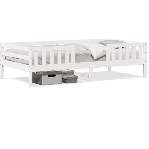 VidaXL Okvir za krevet bijeli 75 x 190 cm od masivne borovine Slike